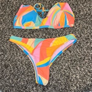 Bright patterned bikini